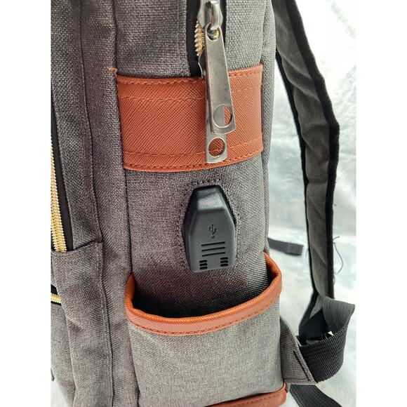 Mancio Slim Laptop Backpack Gray Adult Unisex - Picture 7 of 15